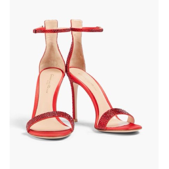 Gianvito Rossi Glam Raso crystal embellished satin sandals - Picture 2 of 8